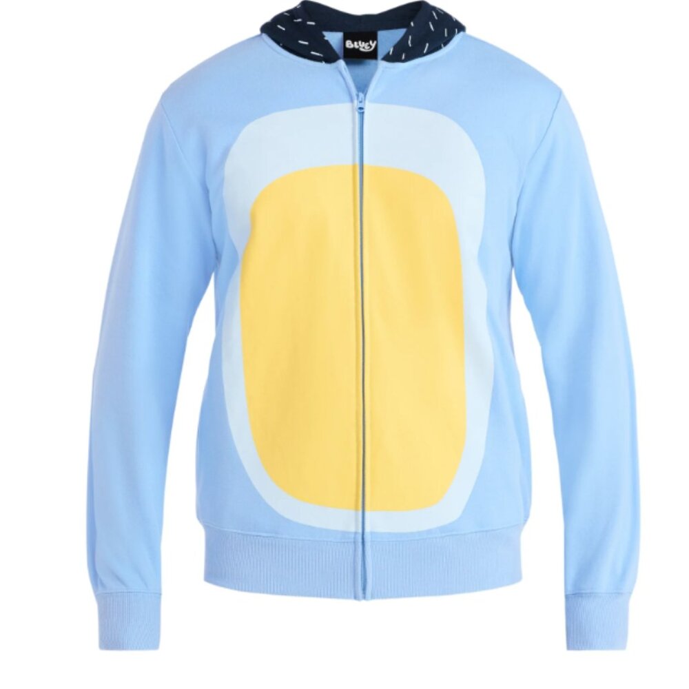 Mens Bluey Full Zip Cosplay Hoodie